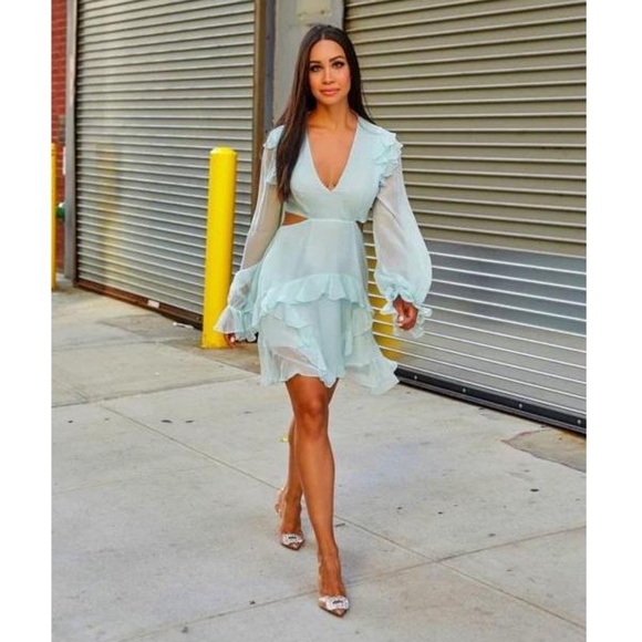 NWOT Angelance Silk Chiffon Mini Dress with gift box - size M - Picture 1 of 9